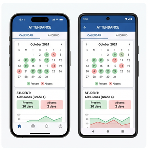 Aplicación RoyalCraft para Padres y Profesores, Mensajes de Progreso del Estudiante, Asistencia, Actualizaciones Escolares, Stock Empresarial para IOS/Android/MAC - Product Image 2