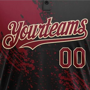 Maillot de baseball personnalisé pour homme, sportif, imprimé par transfert thermique, antibactérien, anti-humidité, 100 % polyester, manches courtes - Product Image 3