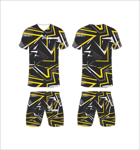 Conjunto de Uniforme de Fútbol Sublimado Personalizado, Patrón de Espiral Azul, Transpirable, de Secado Rápido, Jersey de Fútbol para Equipo, Pantalones Cortos, para Hombres, Niños y Jóvenes - Product Image 4