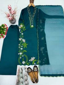 Vestido Abaya de Seda Bordado con Cuello en V y Estampado Floral para Mujer, Elegante, Holgado, para Otoño - Product Image 4