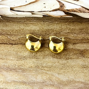 Pendientes de Aro Boho con Diseño Único en Forma de Lágrima, Minimalistas, de Latón, Chapados en Oro de 18K, Gruesos y Delicados, para Mujer, Venta al por Mayor, OEM, ODM - Product Image 2
