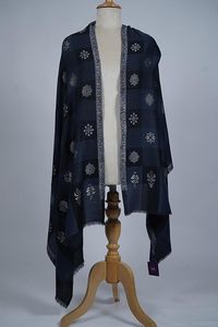 Écharpe VIC en cachemire et laine fine Chinar Jk Booti, 70x200 cm, pour femme, hiver, respirante, ethnique indienne et pakistanaise, usage quotidien et extérieur - Product Image 4
