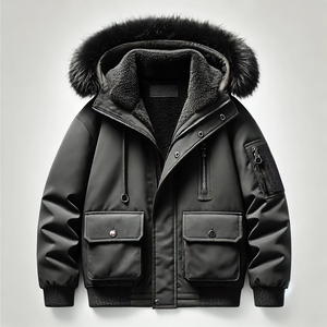 Parka d'hiver pour homme avec logo personnalisé, surdimensionnée, 13 couleurs, épaisse, chaude, rembourrée, imperméable, style outdoor, réversible, grande taille - Product Image 1