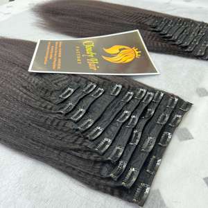 Best Selling Top Quality Vietnamese Natural Virgin <b>Clips</b> In Hair Extensions - Product Image 6