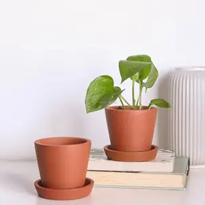 2024 Beste Prijs Grote Natuurlijke Terracotta Planter Voor Thuis En Buitenshuis Gebruik Voor Tuindecoratie Vloer Gebruik Online In India