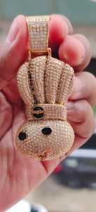 Doughboy Iced Out <b>Chef</b> <b>Hat</b> Pendant Sterling Silver Moissanite 18K Gold Plated Cartoon Charm Unisex Cute Hip Hop Jewelry - Product Image 5