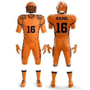 Tenues de football pour jeunes, uniformes de soccer à faible MOQ, ensembles de vêtements de sport athlétiques de compression, uniformes de sublimation multicolores pour hommes américains - Product Image 1