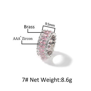 Anillo Clásico de Eternidad con Diamantes Redondos en Pavé, Chapado en Rodio, Plata 925, Estilo de Boda Unisex, de Proveedor Indio - Product Image 2
