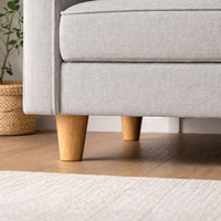 Direkt vom Hersteller: Premium-Qualität Traditionelles Design Massivholz-Couchbeine Trapezförmige Möbelfüße Metallschrauben Maßgefertigte Holztypen