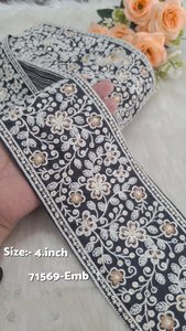 Premium Traditional Embroidered Eco-Friendly Work <b>Lace</b> for Bridal Fashion Apparel Garments OEM Wholesale Export Quality Textile - Product Image 3