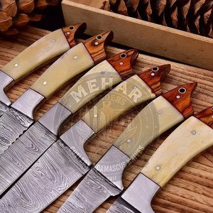 New Style High Quality Damascus <b>Kitchen</b> <b>Knife</b> Set Low Price Wood Handle Damascus <b>Kitchen</b> <b>Knife</b> Set - Product Image 6