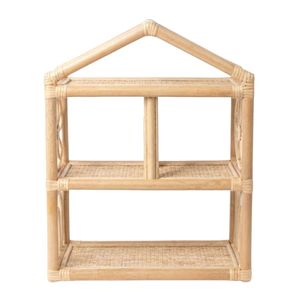 บ้านจิ๋วทำมือจากหวายสำหรับของเล่นขนาดเล็ก บ้านตุ๊กตาสไตล์โบโฮและที่เก็บของสำหรับเด็ก - Product Image 2