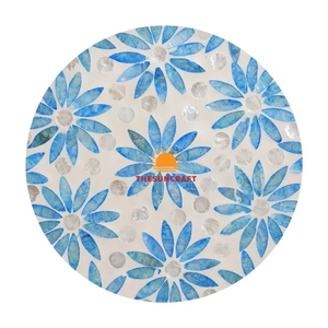 Naturalistic Shell Charger Plate Boho Style Placemat for <b>Beach</b> Wedding Decor & Fine Table Art - Product Image 1