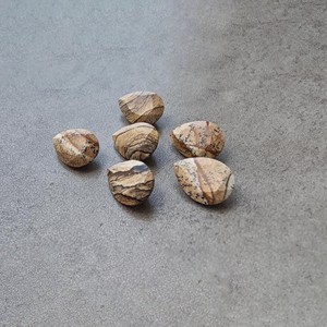 Pierre précieuse de qualité AAA+ en jaspe biscuit, taille facetée en forme de poire, calibrée pour la fabrication de bijoux, toutes tailles disponibles - Product Image 4