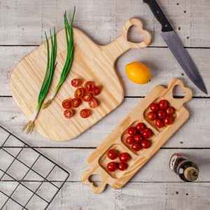 Grande planche à découper en bois de teck recyclé, idéale pour couper la viande, les fruits et servir avec style. - Product Image 3