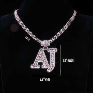 Moissanite Pendants & Charms 925 <b>Silver</b> Rose Gold Plated Hiphop Style Party Jewelry for Men Women Unisex - Product Image 2