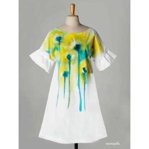 Conjunto de Bata y Camisón de Algodón 100% Natural, Ecológico, con Cuello en V y Largo hasta el Tobillo, Diseño Elegante y Atemporal de Alta Calidad - Product Image 4