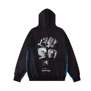 Sudadera con Capucha Estilo ER, Edición Correcta, para Hombre, 100% Algodón Satinado, Invierno, Vintage, Impresión por Transferencia de Calor, Bordada, Ecológica - Product Image 3