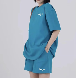 Ensemble 2 pièces en tricot pour femmes, col rond, coupe ample, décontracté, printemps-été, usage quotidien, avec poche - Product Image 6
