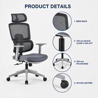Nouvelle chaise de bureau ergonomique en maille 2026 avec support lombaire réglable en hauteur pour le bureau et le lieu de travail