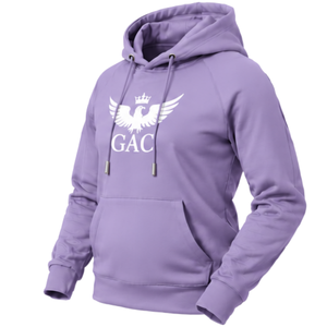 Sweat-shirt à capuche violet lilas avec logo d'aigle blanc, poche kangourou, capuche à cordon de serrage, manches longues, streetwear décontracté - Product Image 5