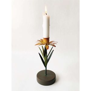 Handmade Floral Metal <b>Candlestick</b> Holder Luxury Iron Tulip Taper Candle Stand Decorative Flower Tabletop Centerpieces Decor - Product Image 5