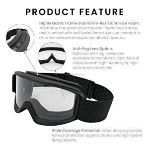 ANSI Z87+ Certified TPU frame anti-fog ballistic goggles for firing range use - Product Image 2