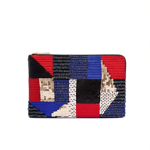 Handcrafted Indian Luxury Casual Daily Fashion Accessory Colorful Glass <b>Beaded</b> Baguette Handle Bag Durable <b>Crystal</b> Art Accessory - Product Image 2