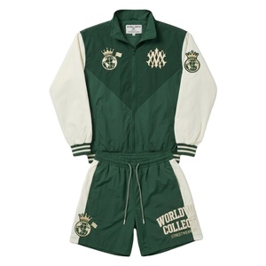 men's 2-pcs <b>winter</b> short set, breathable nylon windbreaker with zipper and <b>jacket</b> for cold weather Embroidered Logo Design Full - Product Image 1