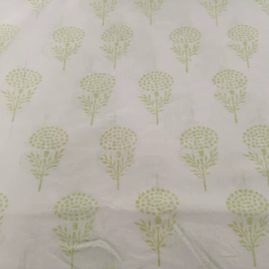 100% pur coton tissu belle main bloc impression blanc vert clair pour femmes filles accessoires-rideaux matelas Lingerie - Product Image 1