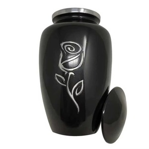 Wholesale Metal Cremation Urns Engraved Memorial Ash Container <b>Jar</b> Pot With Silver Lid - Product Image 5