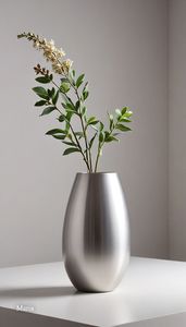 Contemporary Stainless Steel Tabletop <b>Vase</b> Rust Resistant Metal <b>Decorative</b> <b>Vase</b> for Modern Home Interior Design - Product Image 3