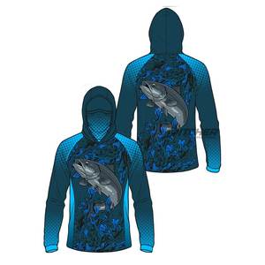 Camisas de Pesca con Capucha Personalizadas, Impermeables, Transpirables y de Secado Rápido, al por Mayor, de Poliéster con Protección UV para Pescadores, OEM - Product Image 1