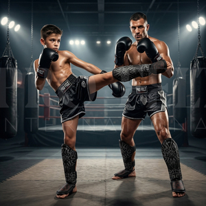 Protège-tibias professionnels OEM ODM pour MMA, Muay Thai, Kickboxing – Équipement d'entraînement en mousse EVA avec support renforcé - Product Image 2