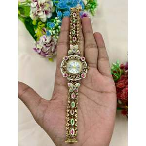 Indian Ethnic Artificial Jewellery-Sujata Premium Chorski Brass Watch - Product Image 3