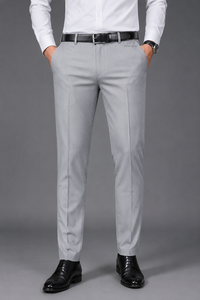 Active Squad - Pantalones Casuales de Alta Calidad para Hombre, Estilo Moderno, Tejido de Lana Peinada, Cintura Media, Ecológicos, 100% Algodón, Corte Regular - Product Image 1
