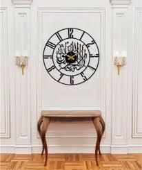 Round Metal Wall <b>Clock</b> Quartz Analog Traditional Design Antique Style for Living Room Single Face <b>Battery</b> Powered - Product Image 4
