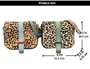 Directo de fábrica 2025, bolso cruzado de cuero reciclado con estampado de animales de gran capacidad para mujer, bolso de mano con correa ajustable de cuero colorido - Product Image 3