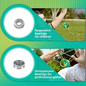 Yo-Yo de Doble Función con Rodamiento Metálico Extra Resistente, Accesorio de Juego con Bolsa y 10 Cuerdas - Product Image 3