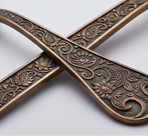 Antique Copper Floral Spoon Set Stainless Steel <b>Mirror</b> Polish Bowl Antique Copper Handle Perfect For Restaurants Hotels And Cafe - Product Image 2