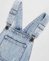 Combinaison décontractée pour femme, automne, respirante, écologique, une pièce, manches courtes, en jean déchiré, avec décoration tie-dye, style boutonné, longueur genou