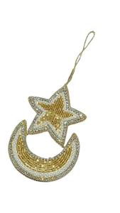 เครื่องประดับแขวนรูปดาวทองและพระจันทร์เสี้ยวแบบซารี |   ของตกแต่งวันอีดมูบารัคในเดือนรอมฎอน |   ของตกแต่งผนังสำหรับเทศกาลอิสลาม |   การส่งออกขายส่ง - Product Image 1