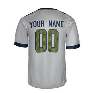 Custom V-Neck American Football Jersey Your Team 00 Sublimated Print Breathable Mesh 100% Polyester Men's Adult Short Sleeve - Product Image 2