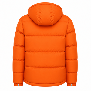 Men's Hooded Puffer <b>Jacket</b> Plain Dyed Custom Design <b>Winter</b> Quilted Padded Breathable <b>Waterproof</b> Outerwear - Product Image 4