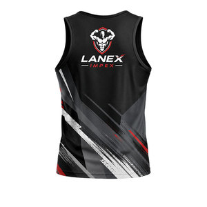 Débardeur de sport personnalisé pour homme, sans manches, pour la musculation |   Singlet de musculation par sublimation |   Vêtements de sport pour l'entraînement, fabrication OEM - Product Image 3
