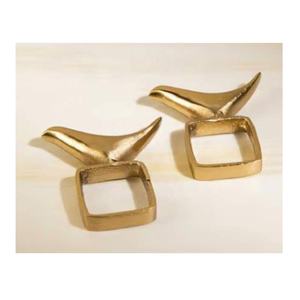 Fait à la main en métal antique en laiton étoile moderne Design de luxe anneau de serviette support en tissu écologique Durable fête décor festif - Product Image 6