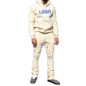 Custom Slim Fit Flare Sweatsuits para los hombres Sólido para Puff Imprimir Pantalones de chándal con capucha Conjunto de chándal acampanado Diseño para el invierno - Product Image 2