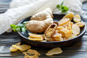 Sachets de thé aux tranches de gingembre jeune et de curcuma séchées biologiques, de haute qualité, emballées sous vide, Expad Vietnam, 24 mois - Product Image 1