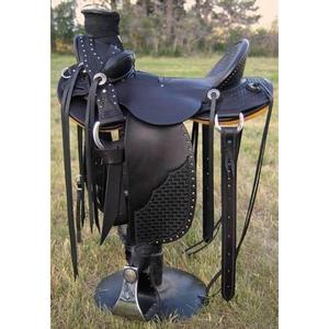 Selle de course en cuir véritable anglaise faite à la main avec gravure personnalisée, résistante à l'eau et écologique - Product Image 3