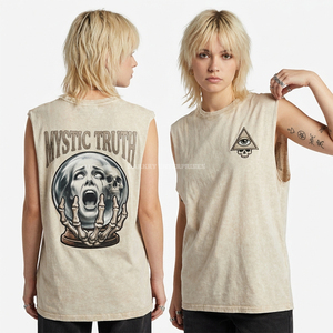 Camiseta Extra Grande de Algodón Desgastado de 240 g/m² Personalizada para Mujer, con Estampado Gráfico Steampunk de Mechanical Mayhem, Lavado Vintage - Product Image 4